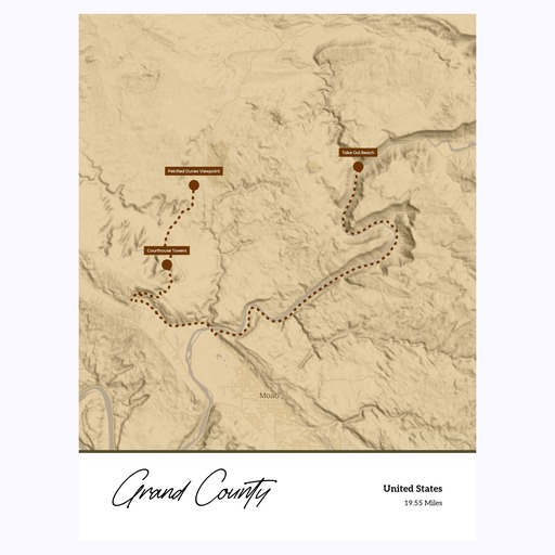 Our Trip to Arches National Park Poster - Topo Map 1