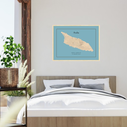 Island of Aruba Map Poster 5