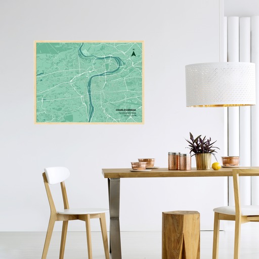 Charles Bridge Poster - Street Map 3
