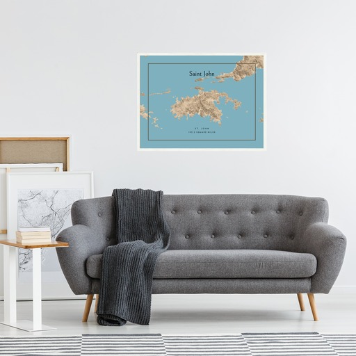 Island of St John Map Poster 4