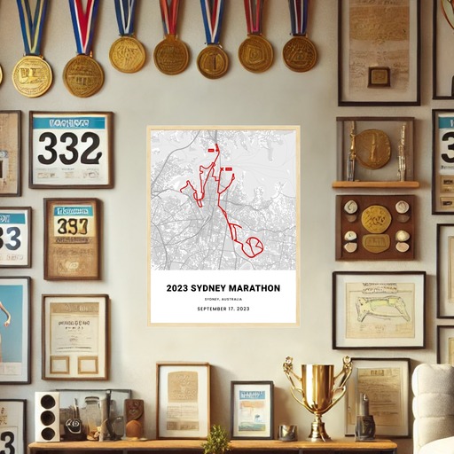 2023 Sydney Marathon Poster - Route Map 2