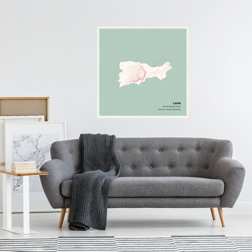 Island of Capri Poster - Street Map 4