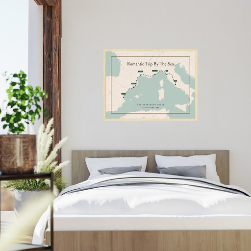 Our Mediterranean Coast Trip Poster - Route Map 5
