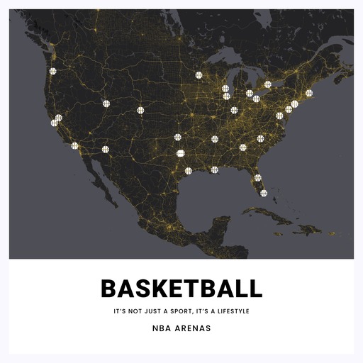 NBA Arenas Poster - Street Map 1