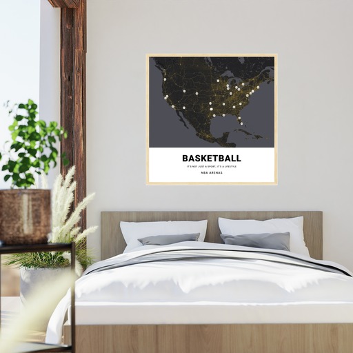 NBA Arenas Poster - Street Map 6