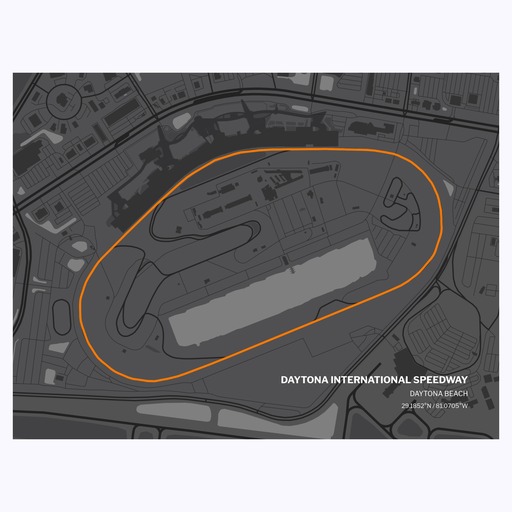 Daytona International Speedway Poster - Track Map 1