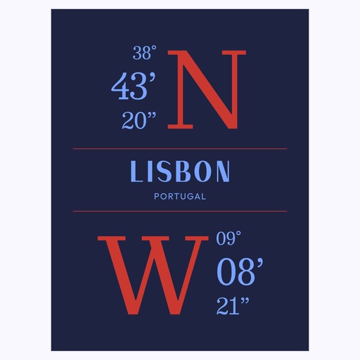Lisbon Coordinates Poster 1