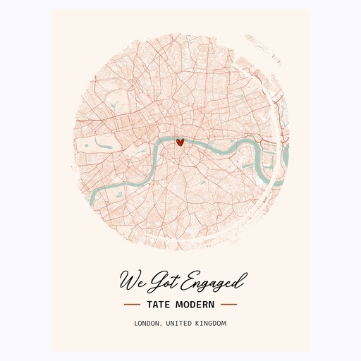 Where We Got Engaged Poster - Street Map 1