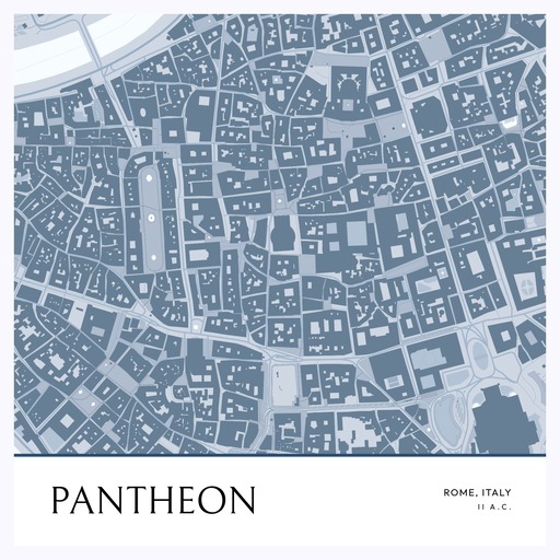 Pantheon Poster - Street Map 1