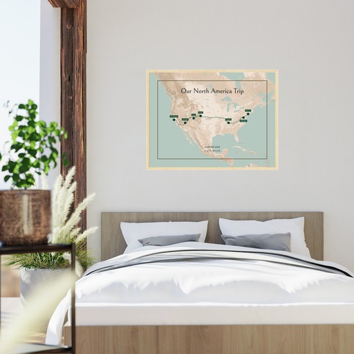 Our North America Trip Poster - Route Map 5