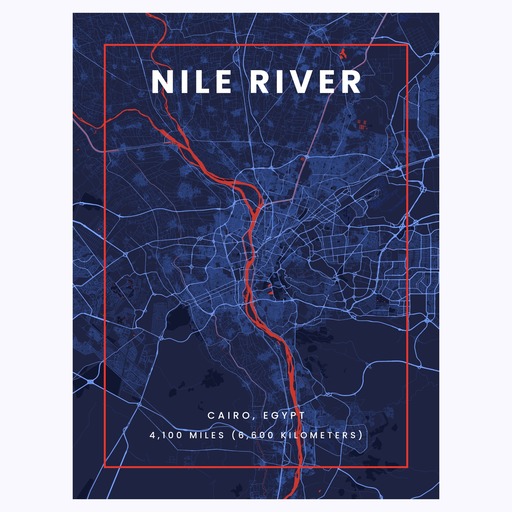 Nile River through Cairo in High Energy Poster 1