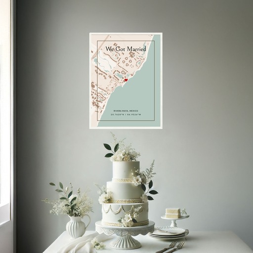 Where We Got Married Poster - Classic Street Map 2