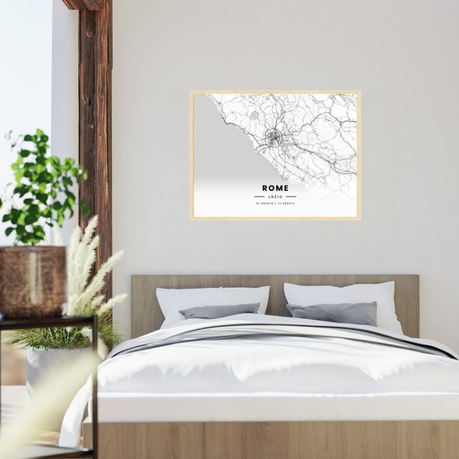Rome in Light Poster - Street Map 6