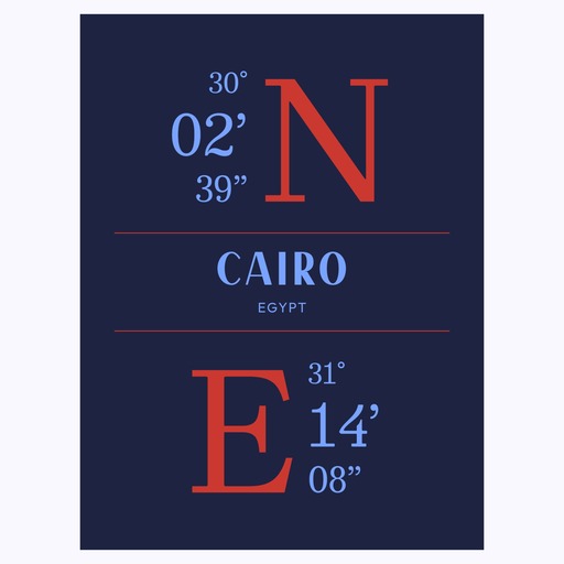Cairo Coordinates Poster 1