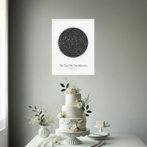The Day We Got Married Poster - Celestial Map 2