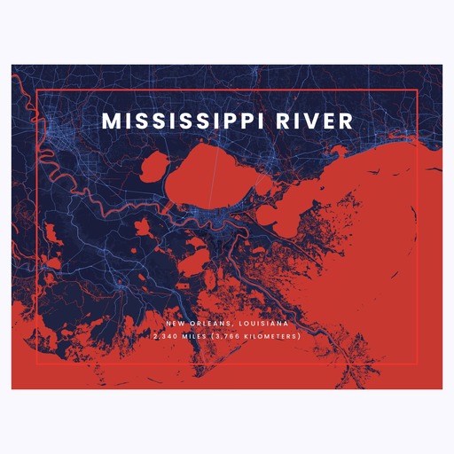 Mississippi River through New Orleans in High Energy 1