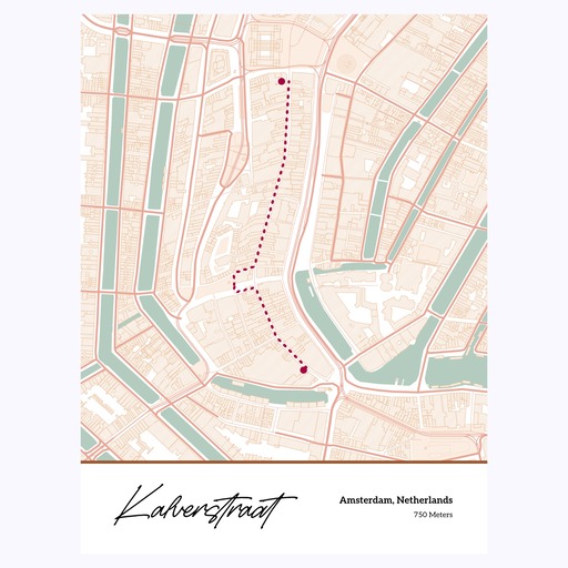 Kalverstraat Poster - Street Map 1