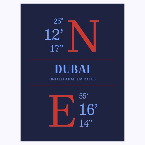Dubai Coordinates Poster 1
