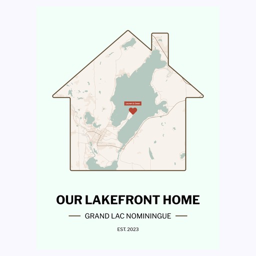Our Lakefront Home Poster - Street Map 1