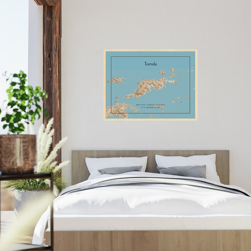 Island of Tortola Map Poster 5