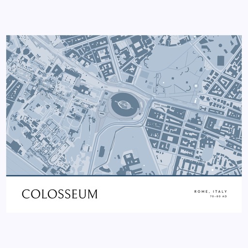 Colosseum Poster - Street Map 1