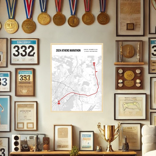 2024 Athens Marathon Poster - Route Map 2