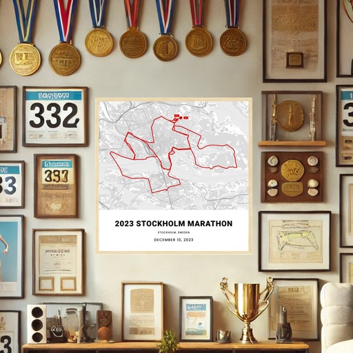 2023 Stockholm Marathon Poster - Route Map 2