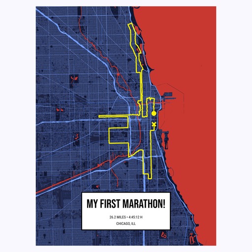 My First Marathon Poster - Route Map 1