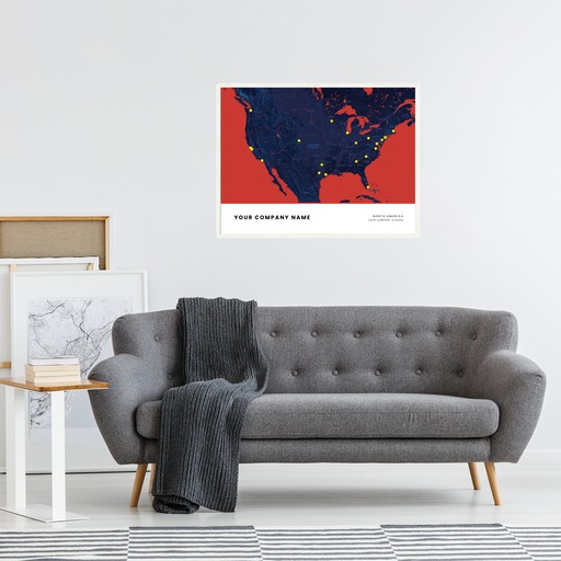 Our North America Locations Map Poster - Street Map 4
