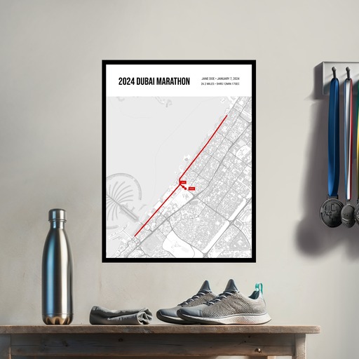 2024 Dubai Marathon Poster - Route Map 3