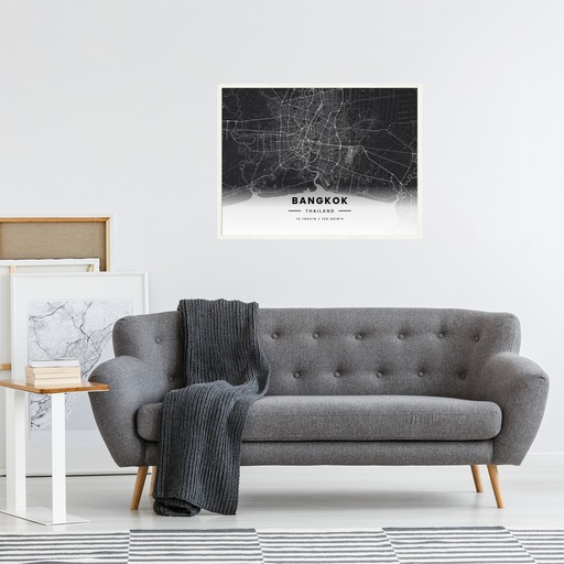 Bangkok in Dark Poster - Street Map 5