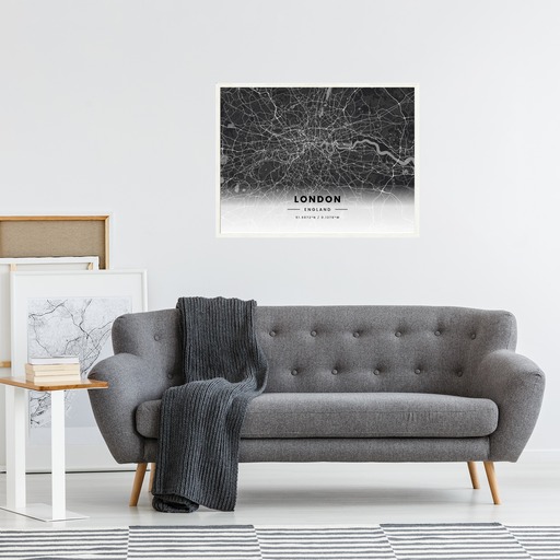 London in Dark Poster - Street Map 5