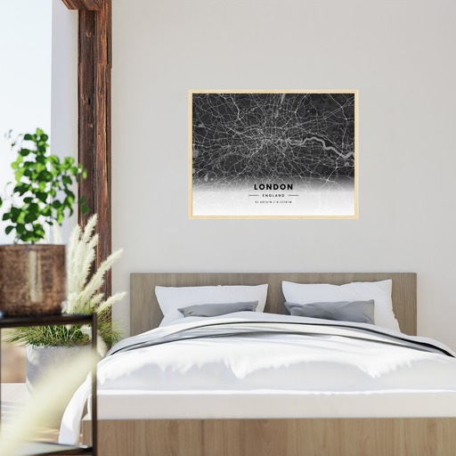 London in Dark Poster - Street Map 6