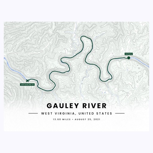 Our Rafting Trip to the Gauley River Poster - Route Map 1