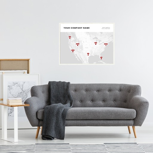 Our Corporate Branches Map Poster - Terrain Map 4