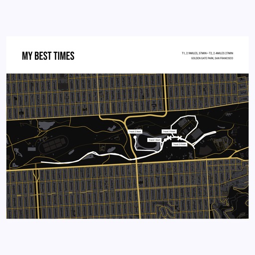 My Best Times Poster - Route Map 1