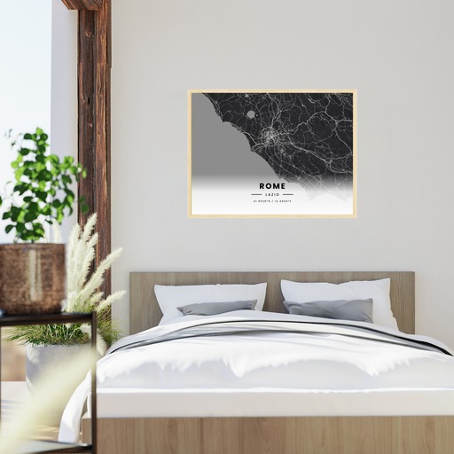 Rome in Dark Poster - Street Map 6