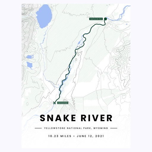 Our Rafting Trip to the Snake River Poster - Route Map 1