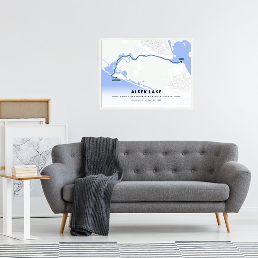 Our Rafting Trip to the Alsek River Poster - Route Map 5