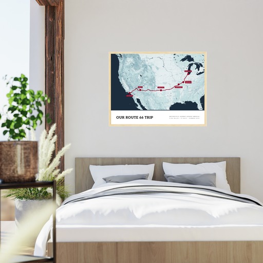 Our Route 66 Road Trip Poster - Route Map 5