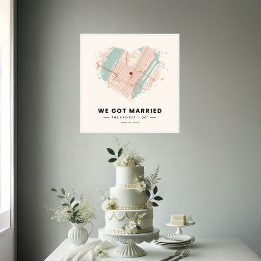 We Got Married Poster - Street Map 2