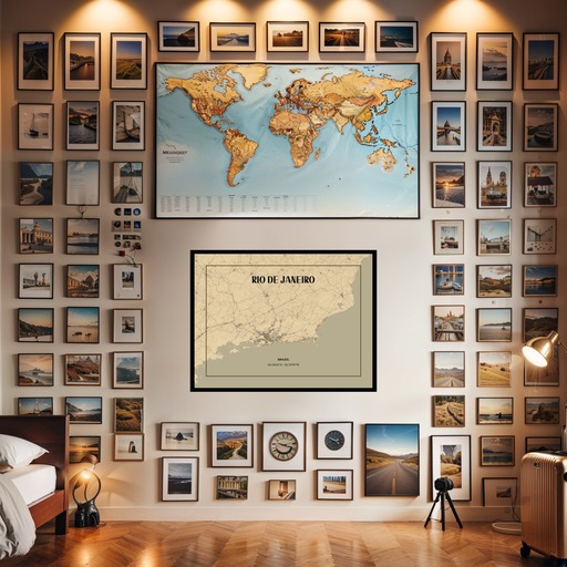 Rio de Janeiro in Vintage Poster - Street Map 7