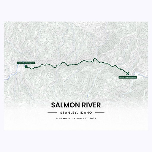 Our Rafting Trip to the Salmon River Poster - Route Map 6