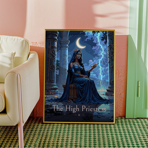 The High Priestess in Enchanted Surrealism Print - Custom Tarot Card Poster 10