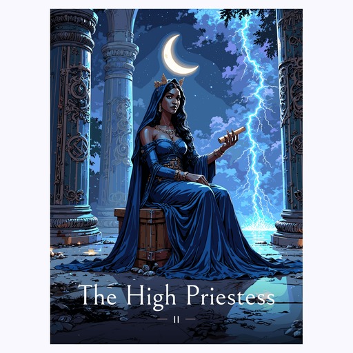 The High Priestess in Enchanted Surrealism Print - Custom Tarot Card Poster 6