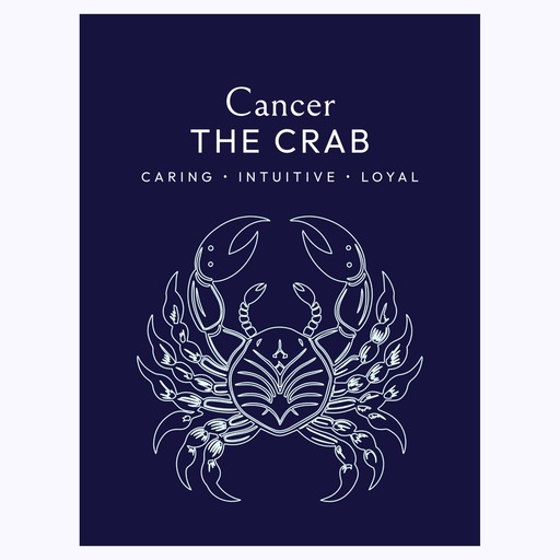 Cancer in Fine Line Print - Custom Zodiac Sign Poster 6