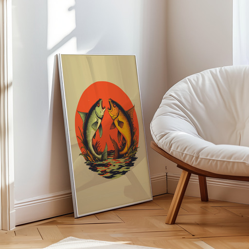 Pisces in Vibrant Grunge Print - Custom Zodiac Sign Poster 10