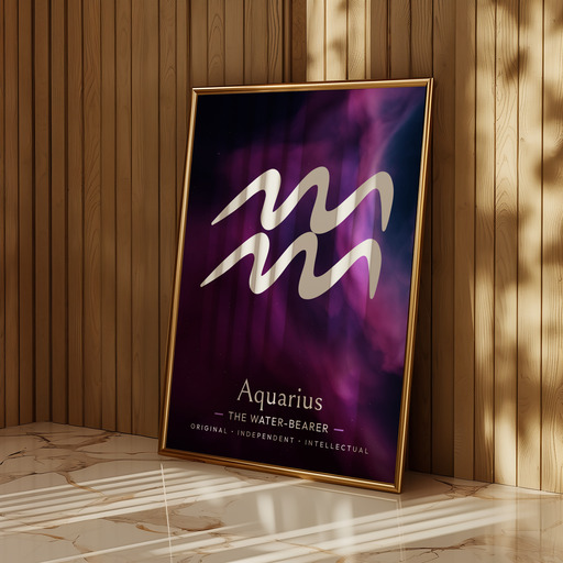 Aquarius in Curvy Print - Custom Zodiac Sign Poster 11