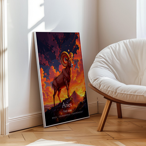 Aries in Enchanted Surrealism Print - Custom Zodiac Sign Poster 10