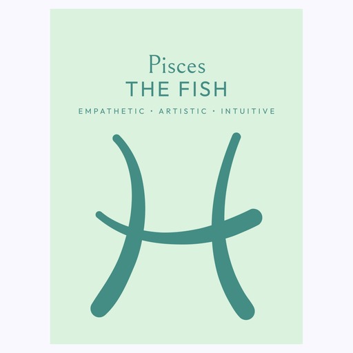 Pisces in Wavy Paintbrush Print - Custom Zodiac Sign Poster 6